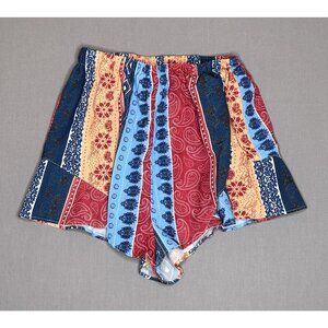 Zaful Women’s Small Patterned Shorts Multicolor Elastic Waist Casual Summer